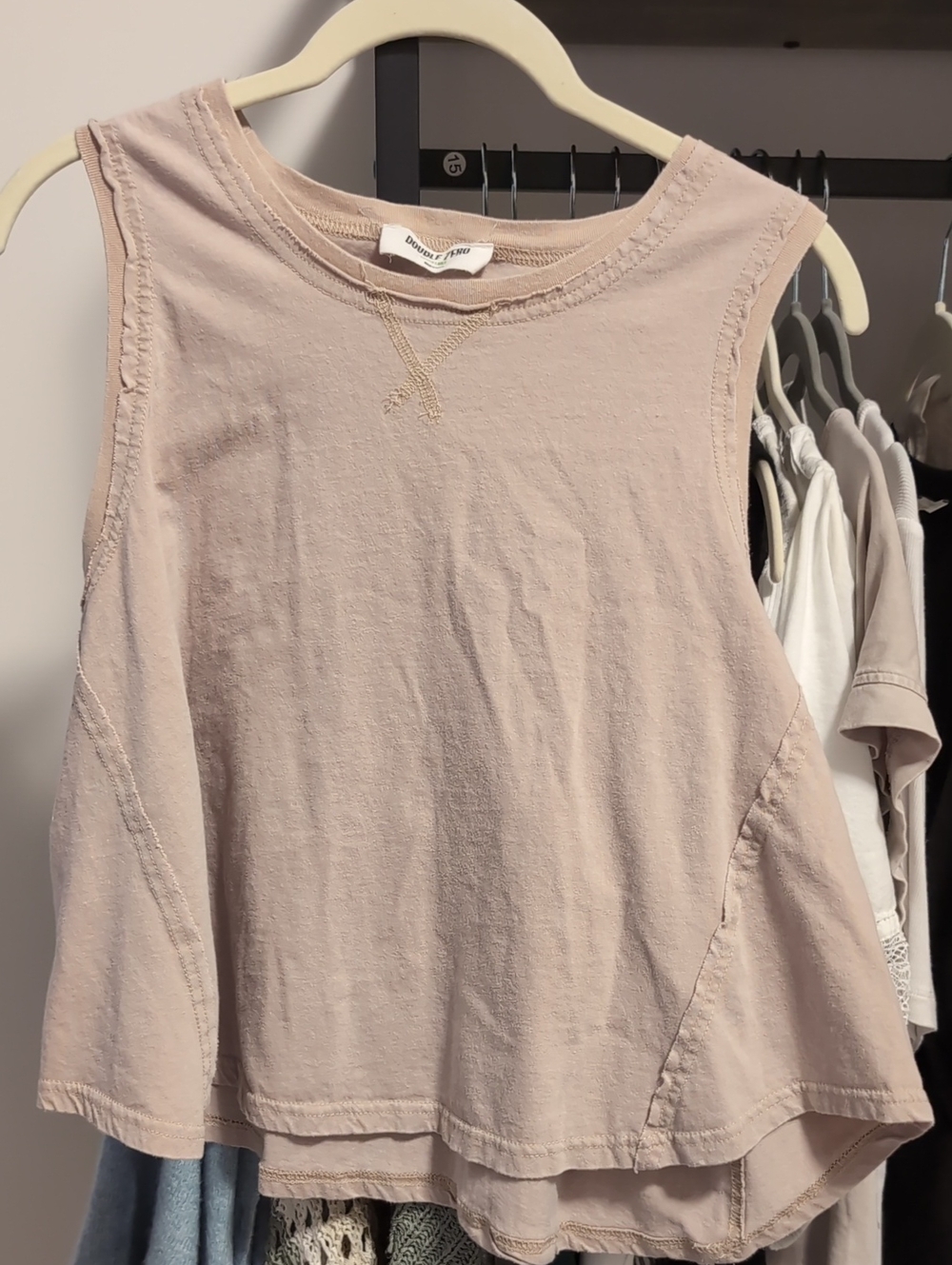 Washed Sleeveless Swing Tank Top
